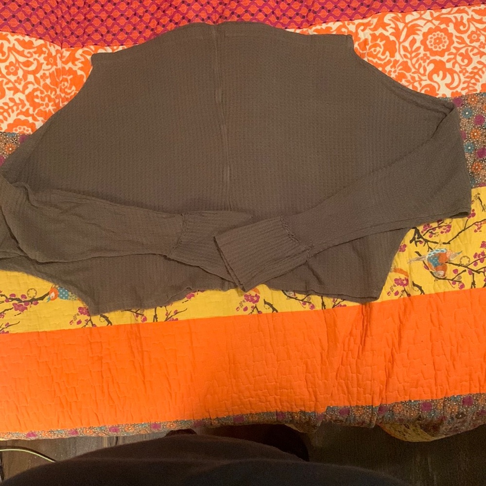 Off the shoulder green sweater